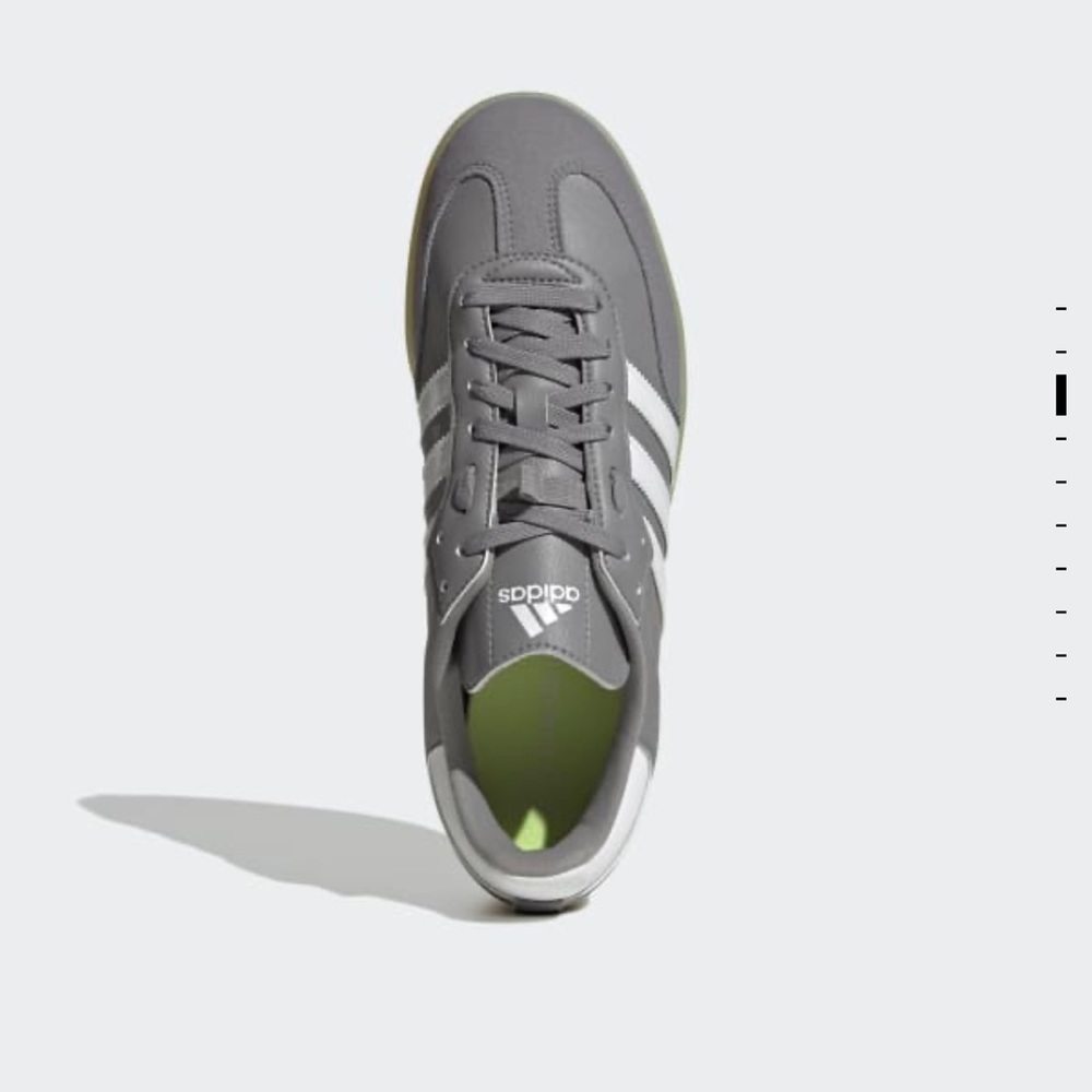 Adidas VeloSamba Vegan Gray Pulse Lime Cycling Shoe.